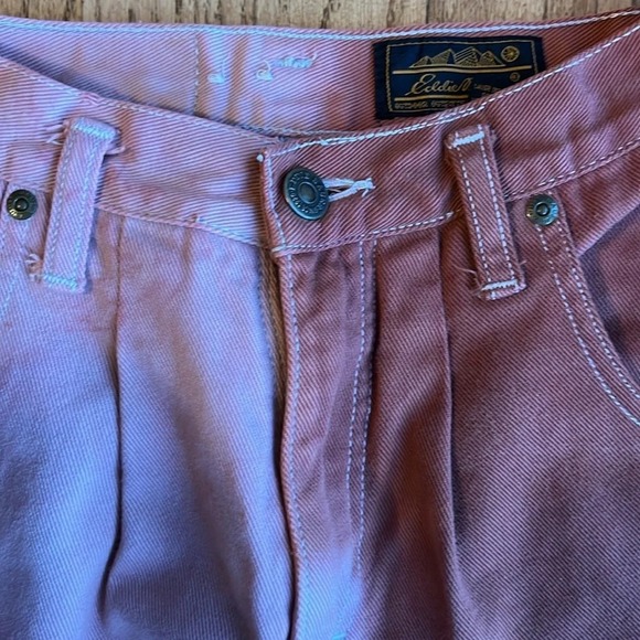 VTG Eddie Bauer two tone jeans pink women size 4 high waist pleated tye dyed - Picture 3 of 12